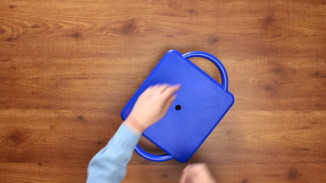 Amazon.com: hand2mind Blue Indoor Scooter Board with Handles, Sit